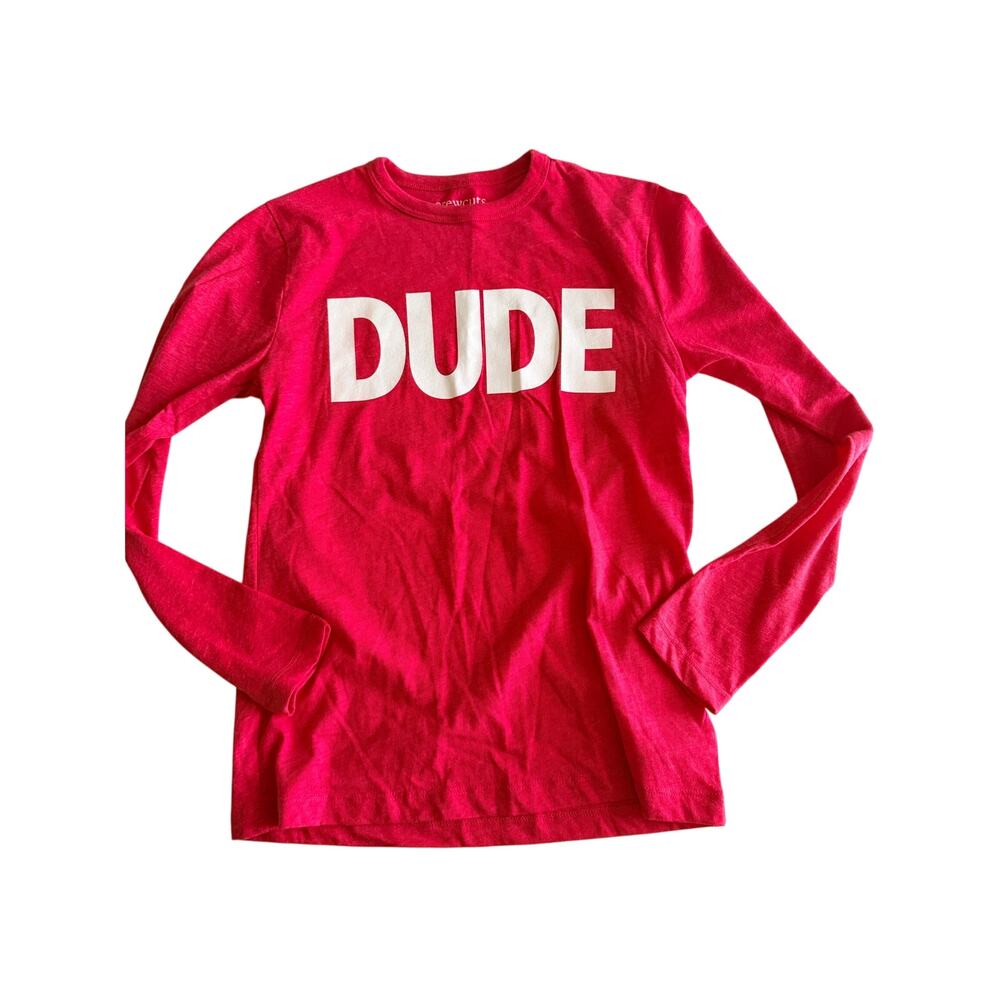 Crewcuts Boys' Red 'Dude' Graphic Long-Sleeve Tee